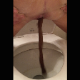 I just woke up and had to poop so bad that I recorded my morning shit before putting on my makeup. I went backwards on the toilet. Because the shit was out of the water, it really stunk bad! 720P vertical HD format. Over a minute.
